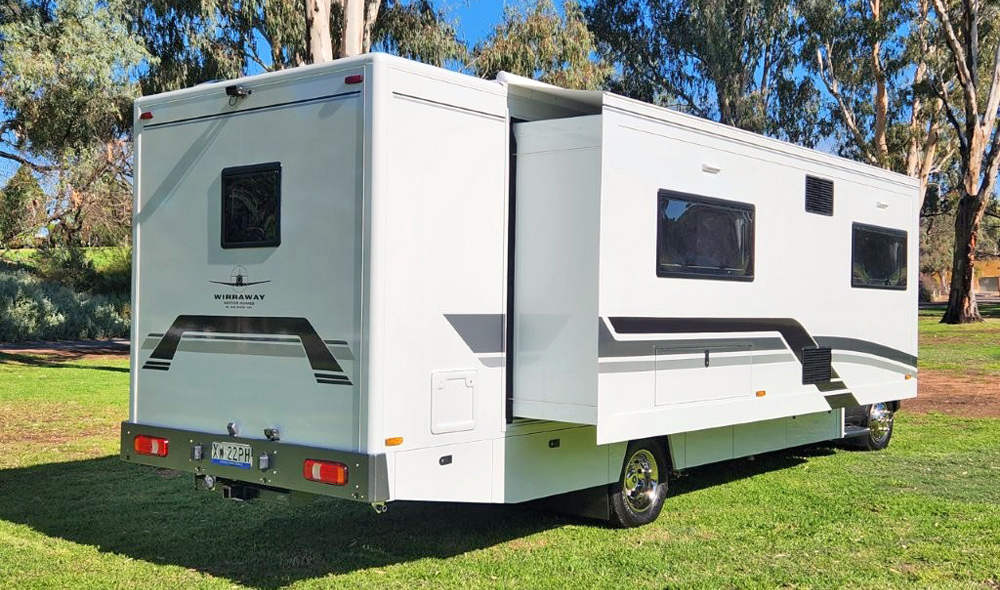 Wirraway 260 SL Motorhome Showing the slideout room